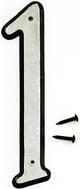 Hy-Ko 30600 Series 30601 House Number, Character: 1, 4 in H Character, Black/White Character, Plastic, Pack of 10