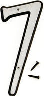 Hy-Ko 30600 Series 30607 House Number, Character: 7, 4 in H Character, Black/White Character, Plastic, Pack of 10
