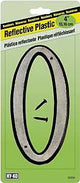Hy-Ko 30600 Series 30610 House Number, Character: 0, 4 in H Character, Black/White Character, Plastic, Pack of 10