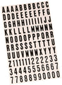 Hy-Ko MM-6 Packaged Number and Letter Set, 3/4 in H Character, Black Character, White Background, Vinyl, Pack of 10