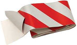 Hy-Ko TAPE-2 Reflective Safety Tape, 24 in L, 2 in W, Vinyl Backing, Red/Silver, Pack of 5