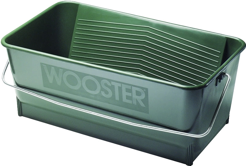 Wooster 8614 Paint Bucket, 5 gal, Polypropylene, Green, Comfort-Grip Handle