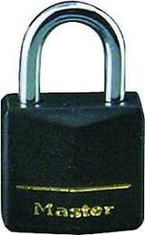 Master Lock 131Q Padlock, Keyed Alike Key, 3/16 in Dia Shackle, Steel Shackle, Brass Body, 1-3/16 in W Body