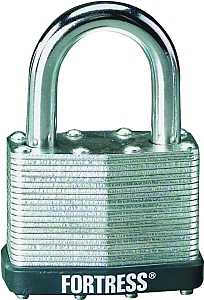 Master Lock 1803T Padlock, Keyed Alike Key, 1/4 in Dia Shackle, 7/8 in H Shackle, Steel Shackle, Steel Body, Laminated