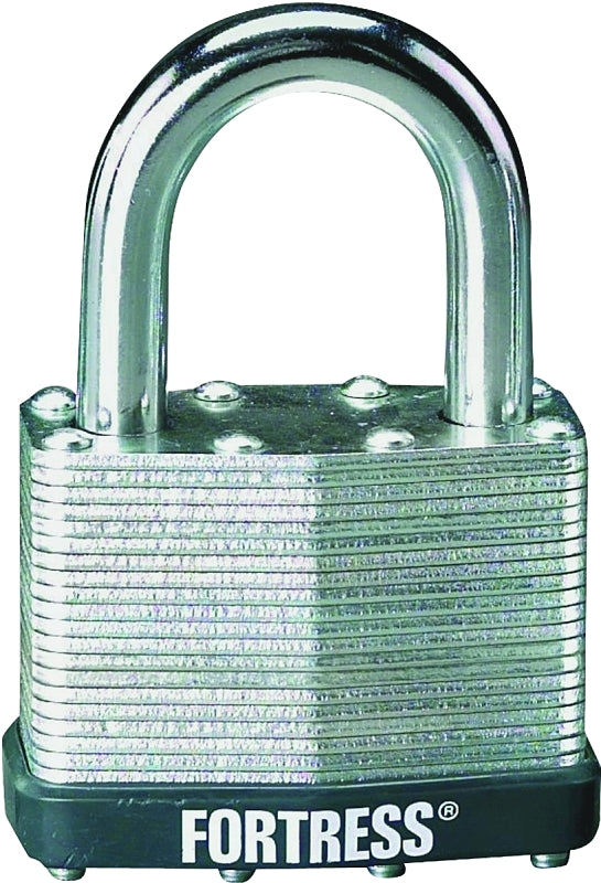 Master Lock 1803T Padlock, Keyed Alike Key, 1/4 in Dia Shackle, 7/8 in H Shackle, Steel Shackle, Steel Body, Laminated