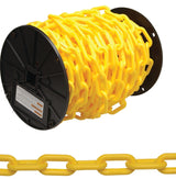 Campbell 099-0837 Decorator Chain, Yellow, 1/2 in W Inside Link, #8, 60 ft L, Plastic