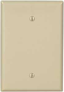 Eaton Cooper Wiring 2729V-BOX Wallplate, 3-1/2 in W, 1 -Gang, Thermoset, Ivory, Screw Mounting, Pack of 10