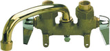 B & K 125-001 Laundry Faucet, 2-Handle, Brass, Chrome Plated, Clamp Mounting
