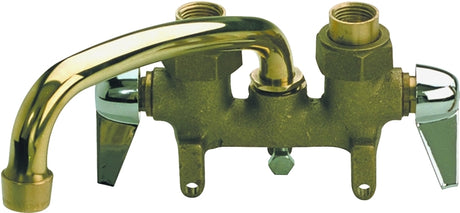 B & K 125-001 Laundry Faucet, 2-Handle, Brass, Chrome Plated, Clamp Mounting