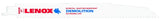 Lenox 20598966R Reciprocating Saw Blade, 1 in W, 9 in L, 6 TPI, Bi-Metal Cutting Edge