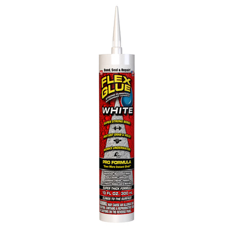Flex Seal Family of Products Flex Glue White Rubberized Waterproof Adhesive 10 oz, Pack of 6