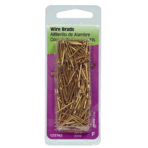 HILLMAN 18 Ga. X 3/4 in. L Brass Brad Nails 1 pk 2 oz, Pack of 6