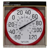 Taylor Dial Thermometer Plastic Red 13.25 in.