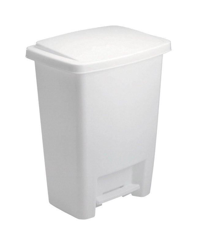 Rubbermaid 8.25 gal White Plastic Step On Wastebasket, Pack of 6