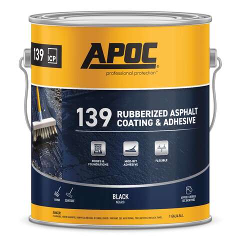 APOC Black Roof And Foundation Coating 1 gal, Pack of 4