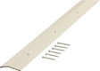 M-D 74336 Carpet Trim, 72 in L, 1.38 in W, Fluted Surface, Aluminum, Almond