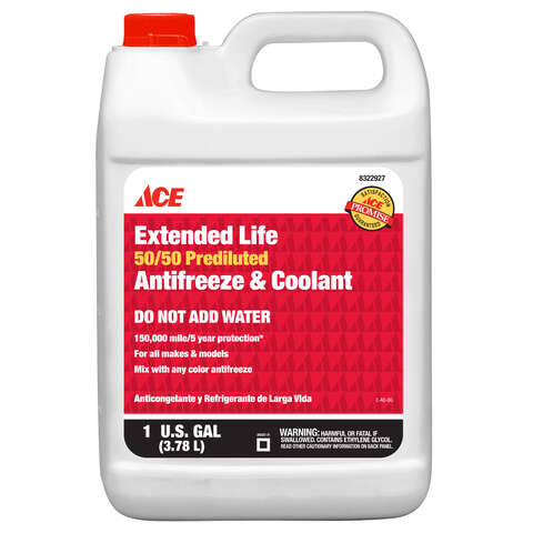 Ace Extended Life 50/50 Antifreeze/Coolant 1 gal, Pack of 6