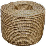 T.W. Evans Cordage 30-001 Rope, Twisted Rope Construction, 1/4 in Dia, 1200 ft L, Manila, Natural