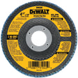 DEWALT DW8309 Flap Disc, 4-1/2 in Dia, 7/8 in Arbor, Coated, 80 Grit, Medium, Zirconia Abrasive, Fiberglass Backing