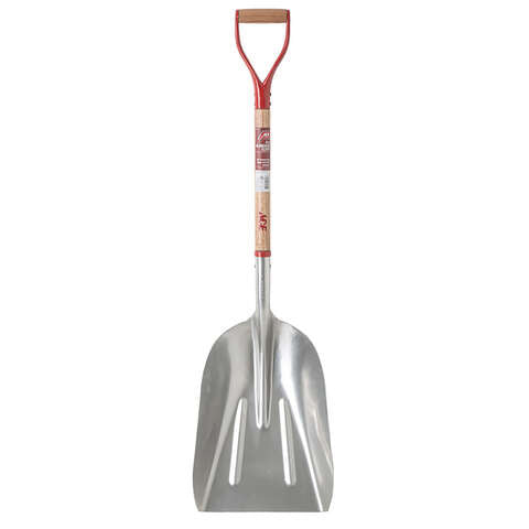 Truper 45 in. Aluminum Scoop General Purpose Shovel Wood Handle