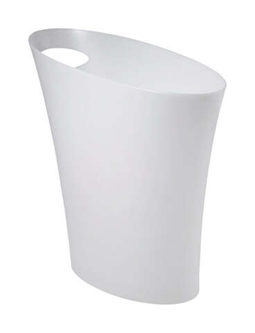 Umbra Skinny 2 gal White Plastic Modern Wastebasket, Pack of 6