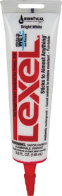 Sashco 13033 Elastic Sealant, White, 7 days Curing, 0 to 120 deg F, 5 oz Tube