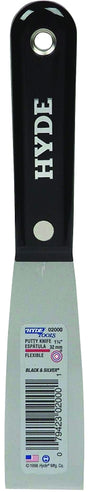 Hyde 02000 Putty Knife, 3-3/4 in L Blade, 1-1/4 in W Blade, HCS Blade