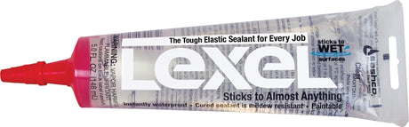 Sashco 13013 Elastic Sealant, Clear, 7 days Curing, 0 to 120 deg F, 5 oz Tube