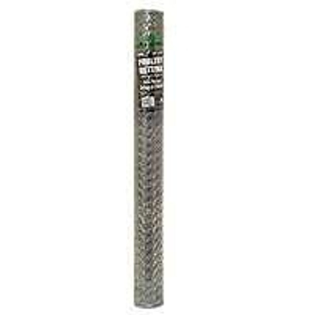 Jackson Wire 12 02 20 16 Poultry Hex Netting, 25 ft L, 48 in W, 20, Hexagonal Mesh, 2 in Mesh, Galvanized
