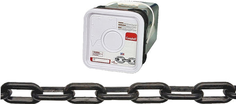 Campbell 099-0856 Decorator Chain, Black, 0.4 in W Inside Link, #8, 138 ft L, Plastic