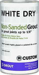 Custom WDG1-6 Polymer Modified Grout, White, 1 lb Can