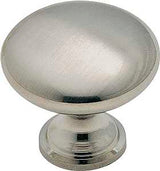 Amerock 14404SCH Cabinet Knob, 1-1/8 in Projection, Zinc, Brushed Chrome