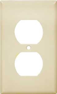Eaton Wiring Devices 2132V Series Wallplate, Standard-Size, 4-1/2 in L, 2-3/4 in W, 1-Gang, Thermoset, Ivory