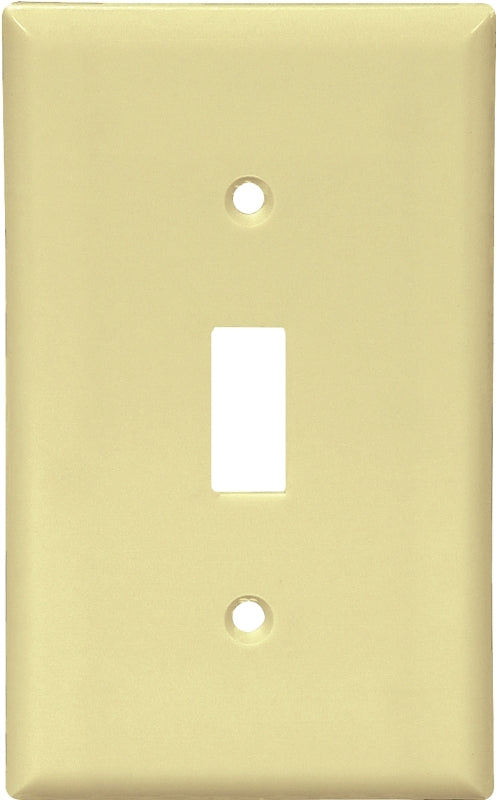 Eaton 2134V Wallplate, Standard-Size, 4-1/2 in L, 2-3/4 in W, 1-Gang, Thermoset, Ivory