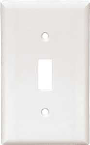 Eaton Wiring Devices 2134W Wallplate, Standard-Size, 4-1/2 in L, 2-3/4 in W, 1-Gang, Thermoset, White