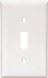 Eaton Wiring Devices 2134W Wallplate, Standard-Size, 4-1/2 in L, 2-3/4 in W, 1-Gang, Thermoset, White