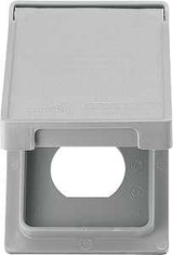 Eaton Wiring Devices S2962 Cover, 7 in L, 4-1/2 in W, Rectangular, Thermoplastic, Gray, Electro-Plated