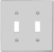 Eaton Wiring Devices 5139W-BOX Wallplate, 4-1/2 in L, 4.56 in W, 2 -Gang, Nylon, White, High-Gloss, Pack of 10