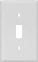Eaton Wiring Devices 5134W Wallplate, Standard-Size, 4-1/2 in L, 2-3/4 in W, 1-Gang, Nylon, White, High-Gloss, Pack of 10