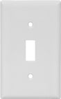 Eaton Wiring Devices 5134W Wallplate, Standard-Size, 4-1/2 in L, 2-3/4 in W, 1-Gang, Nylon, White, High-Gloss, Pack of 10