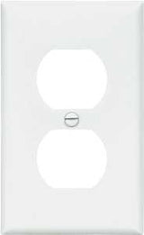 Eaton Wiring Devices 5132W Wallplate, 4-1/2 in L, 2-3/4 in W, 1 -Gang, Nylon, White, High-Gloss, Flush