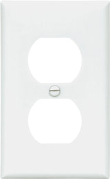 Eaton Wiring Devices 5132W Wallplate, 4-1/2 in L, 2-3/4 in W, 1 -Gang, Nylon, White, High-Gloss, Flush