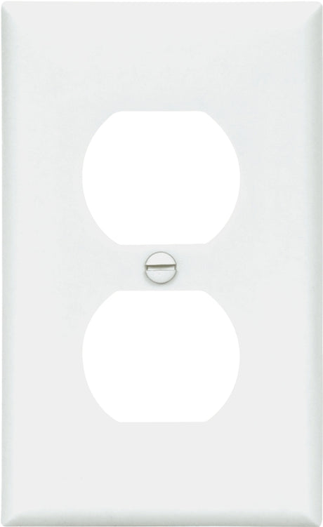 Eaton Wiring Devices 5132W Wallplate, 4-1/2 in L, 2-3/4 in W, 1 -Gang, Nylon, White, High-Gloss, Flush