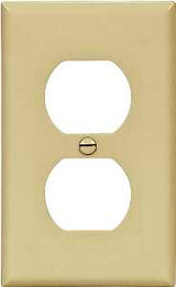 Eaton Wiring Devices 5132V Wallplate, 4-1/2 in L, 2-3/4 in W, 1 -Gang, Nylon, Ivory, High-Gloss, Flush Mounting