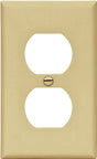 Eaton Wiring Devices 5132V Wallplate, 4-1/2 in L, 2-3/4 in W, 1 -Gang, Nylon, Ivory, High-Gloss, Flush Mounting