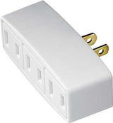 Eaton Wiring Devices 1747W-BOX Outlet Adapter, 2-Pole, 15 A, 125 V, 3-Outlet, White