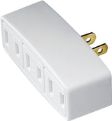 Eaton Wiring Devices 1747W-BOX Outlet Adapter, 2-Pole, 15 A, 125 V, 3-Outlet, White