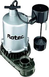 Flotec FPZT7350 Sump Pump, 7.3 A, 115 V, 0.5 hp, 1-1/2 in Outlet, 23 ft Max Head, 1380 gph, Zinc