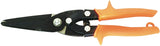 Crescent Wiss M300N Utility Snip, 10-1/2 in OAL, Straight Cut, Steel Blade, Non-Slip Grip Handle, Orange Handle