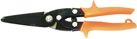 Crescent Wiss M300N Utility Snip, 10-1/2 in OAL, Straight Cut, Steel Blade, Non-Slip Grip Handle, Orange Handle